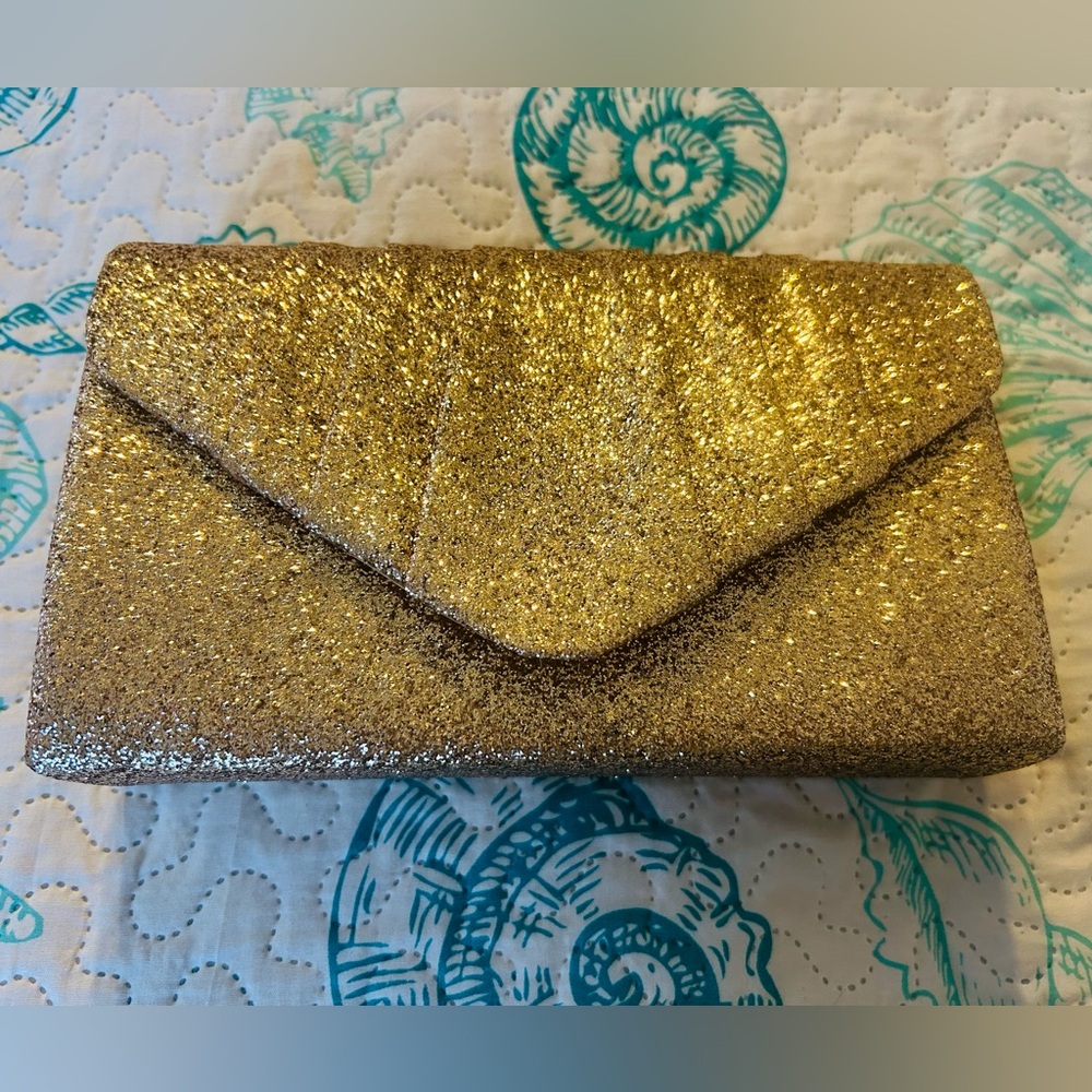 BRAND NEW WITH TAGS Shimmering Gold Evening Clutch